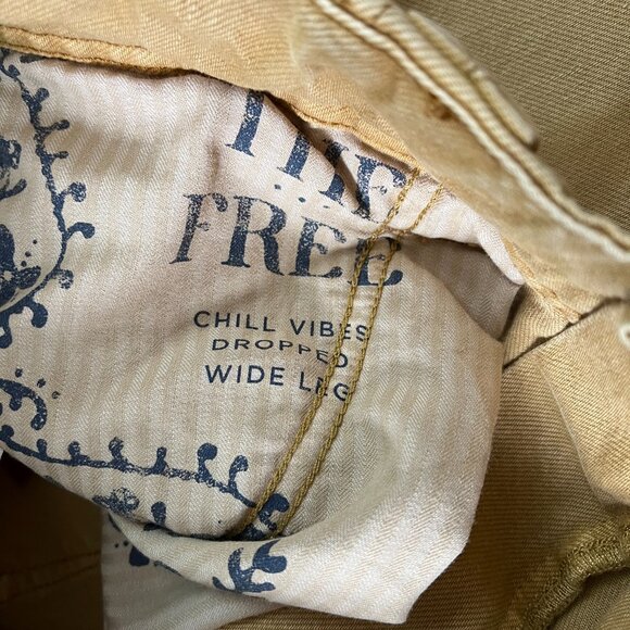 NEW Free People We The Free Chill Vibes Dropped Wide Leg Mustard Scout Jeans 28 - Picture 9 of 15